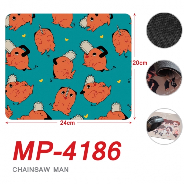 Chainsaw man Anime Full Color Printing Mouse Pad Unlocked 20X24cm price for 5 pcs