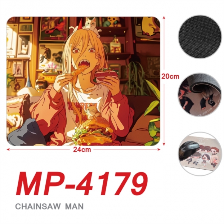 Chainsaw man Anime Full Color Printing Mouse Pad Unlocked 20X24cm price for 5 pcs