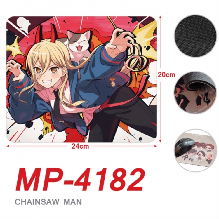 Chainsaw man Anime Full Color Printing Mouse Pad Unlocked 20X24cm price for 5 pcs