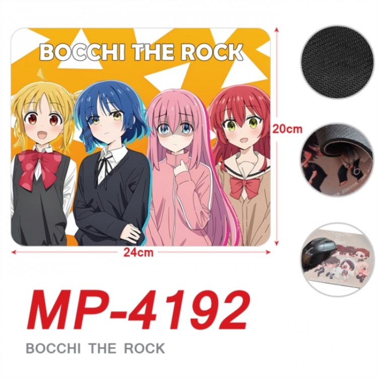 BOCCHI THE ROCK! Anime Full Color Printing Mouse Pad Unlocked 20X24cm price for 5 pcs