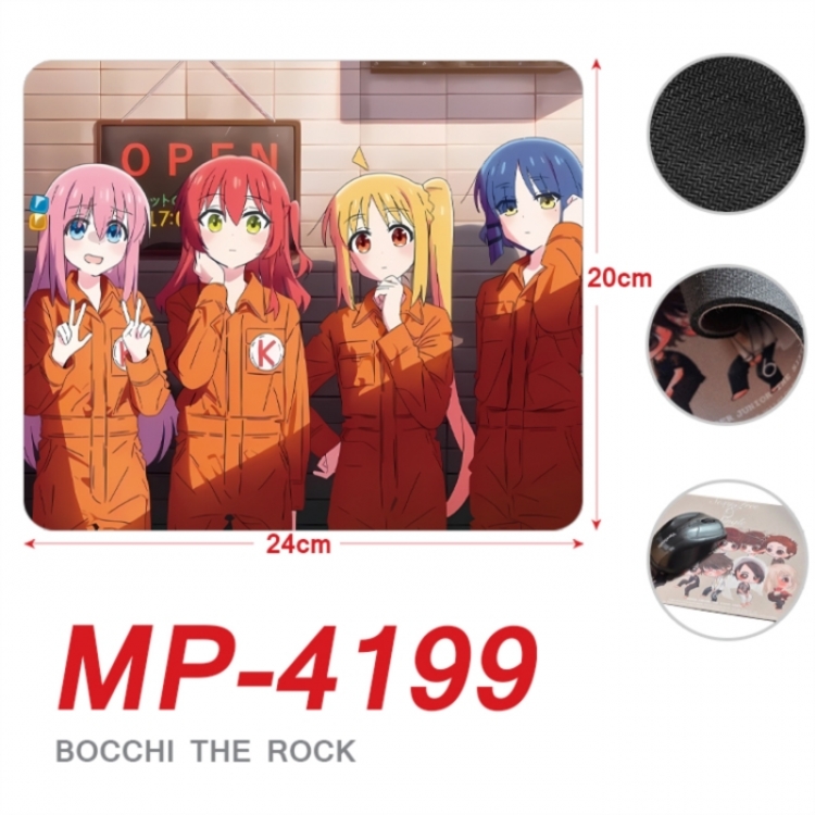 BOCCHI THE ROCK! Anime Full Color Printing Mouse Pad Unlocked 20X24cm price for 5 pcs