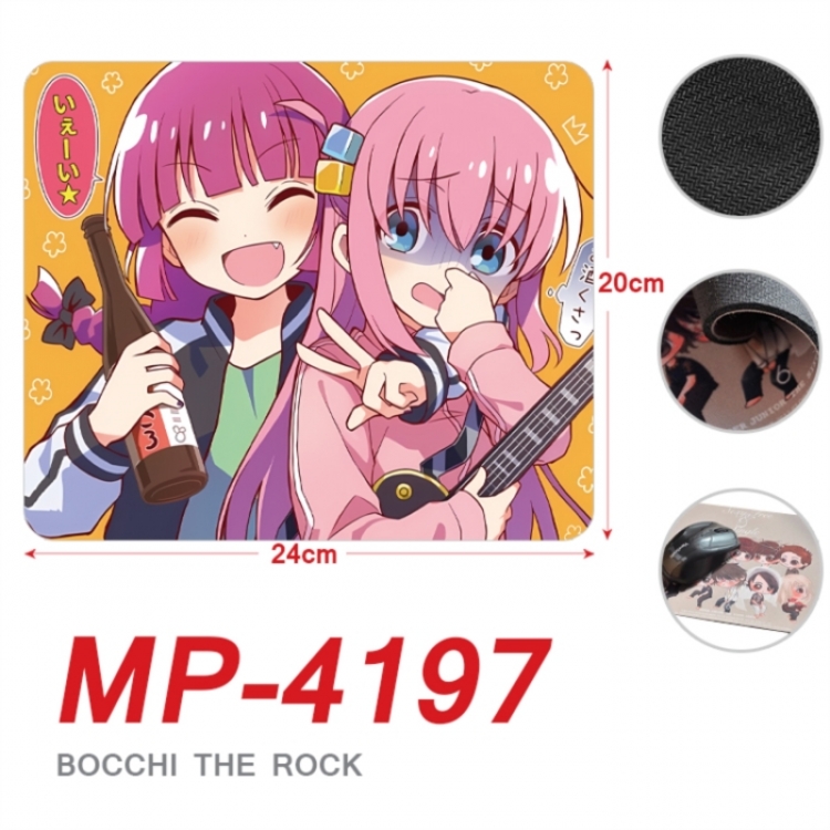 BOCCHI THE ROCK! Anime Full Color Printing Mouse Pad Unlocked 20X24cm price for 5 pcs