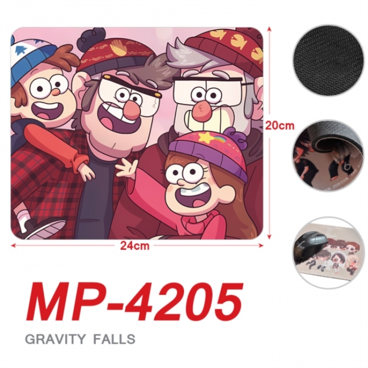 Gravity Falls Anime Full Color Printing Mouse Pad Unlocked 20X24cm price for 5 pcs