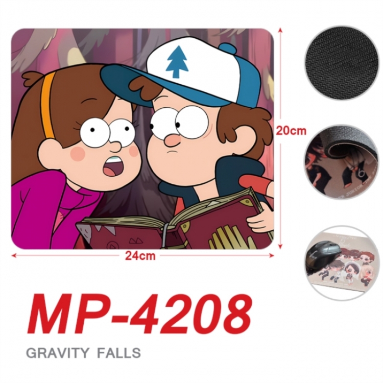 Gravity Falls Anime Full Color Printing Mouse Pad Unlocked 20X24cm price for 5 pcs