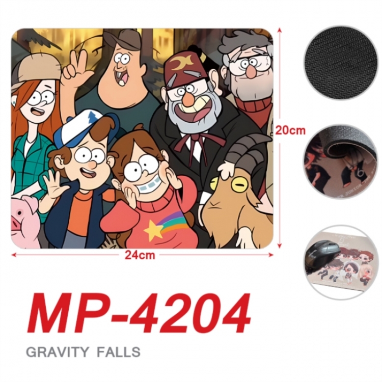 Gravity Falls Anime Full Color Printing Mouse Pad Unlocked 20X24cm price for 5 pcs