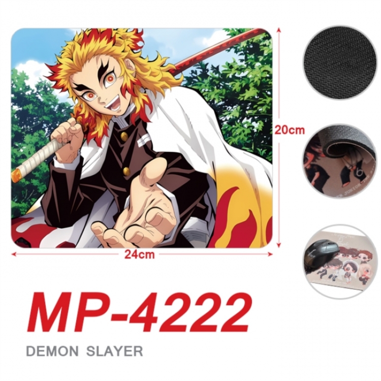 Demon Slayer Kimets Anime Full Color Printing Mouse Pad Unlocked 20X24cm price for 5 pcs