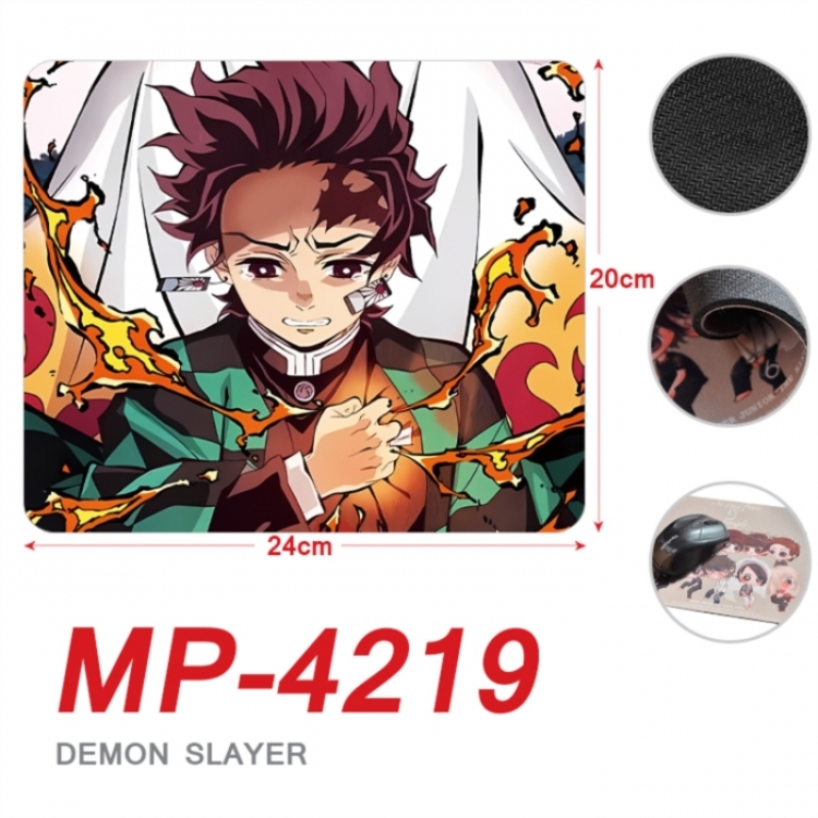 Demon Slayer Kimets Anime Full Color Printing Mouse Pad Unlocked 20X24cm price for 5 pcs