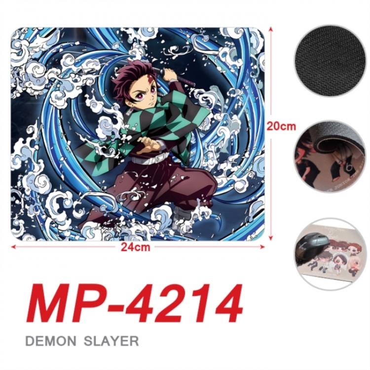 Demon Slayer Kimets Anime Full Color Printing Mouse Pad Unlocked 20X24cm price for 5 pcs