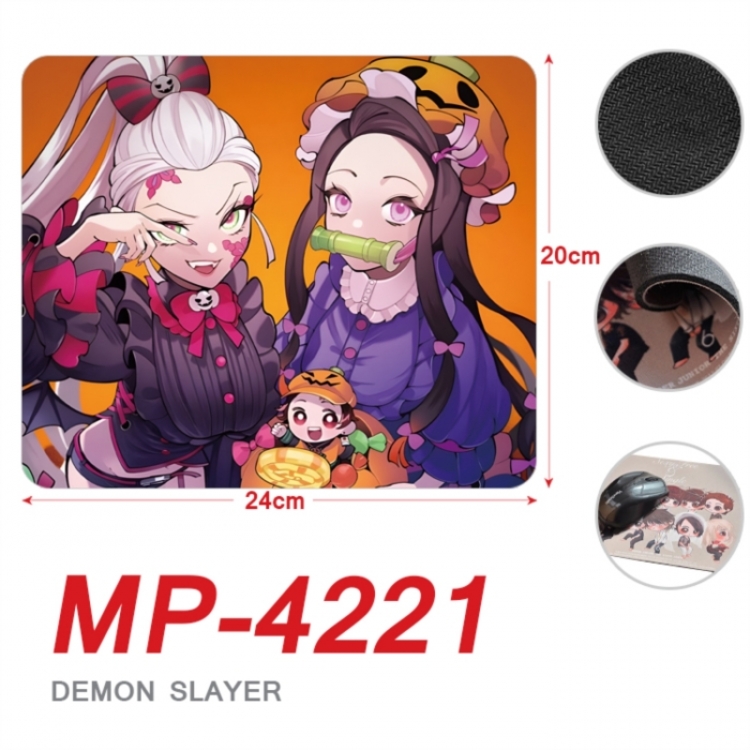 Demon Slayer Kimets Anime Full Color Printing Mouse Pad Unlocked 20X24cm price for 5 pcs