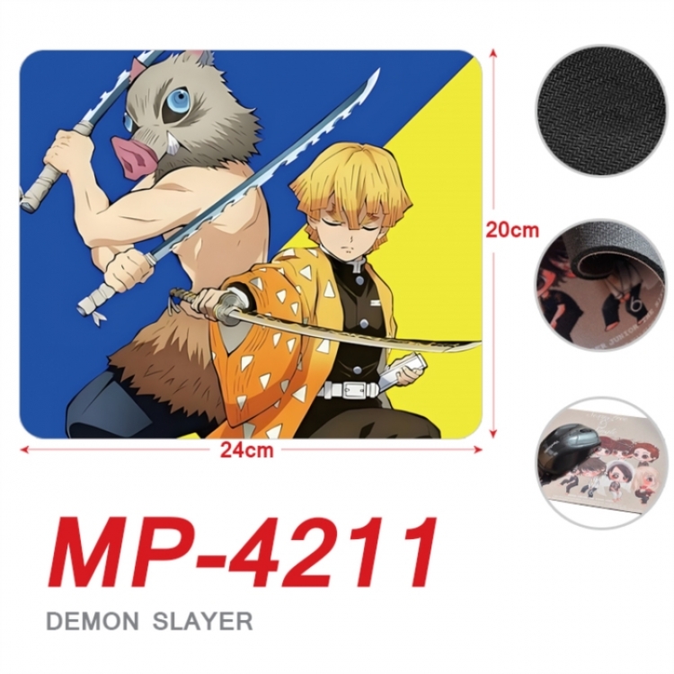 Demon Slayer Kimets Anime Full Color Printing Mouse Pad Unlocked 20X24cm price for 5 pcs