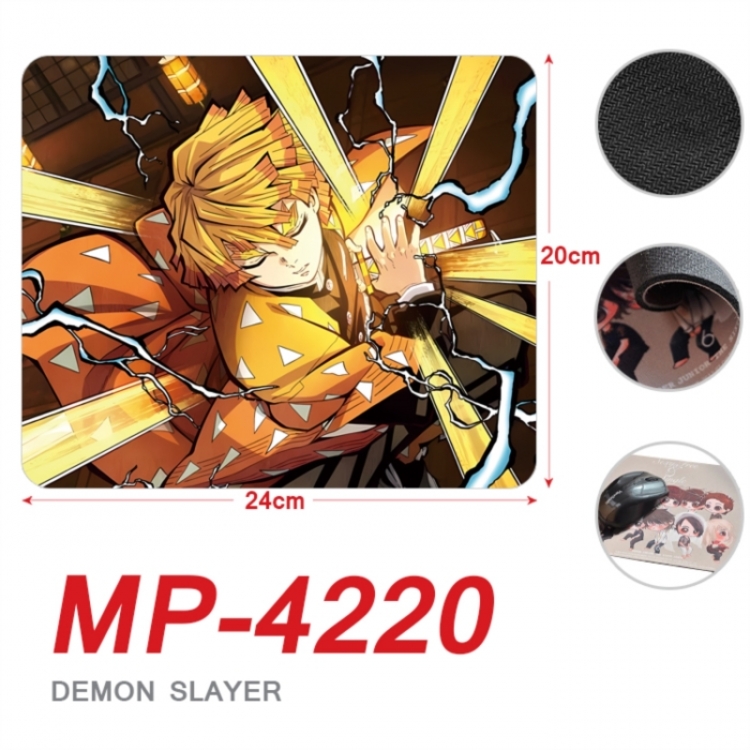Demon Slayer Kimets Anime Full Color Printing Mouse Pad Unlocked 20X24cm price for 5 pcs