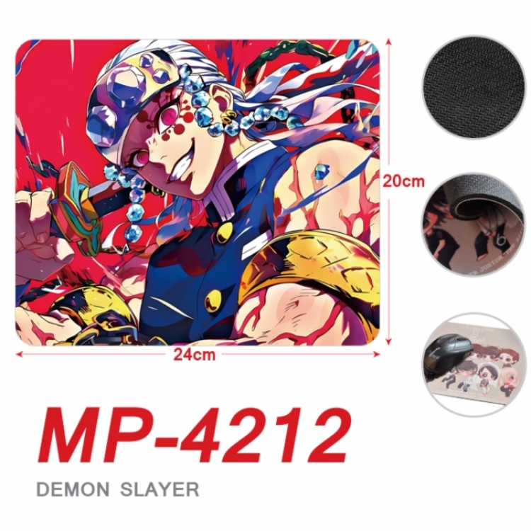 Demon Slayer Kimets Anime Full Color Printing Mouse Pad Unlocked 20X24cm price for 5 pcs