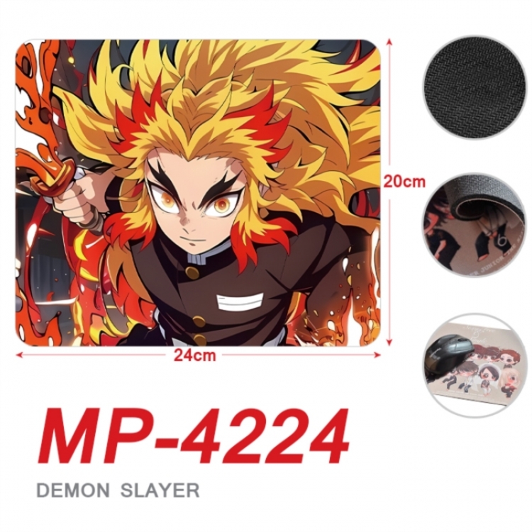 Demon Slayer Kimets Anime Full Color Printing Mouse Pad Unlocked 20X24cm price for 5 pcs
