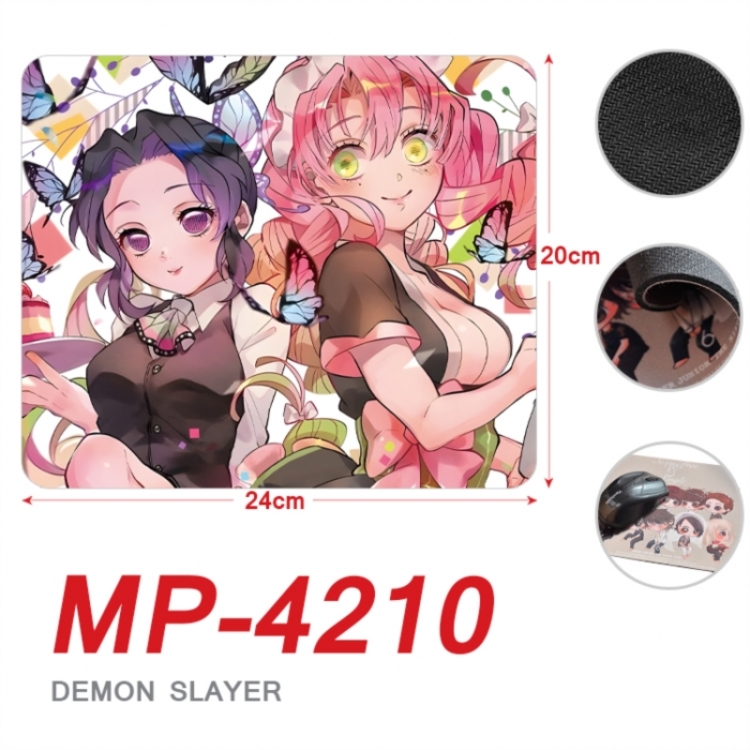 Demon Slayer Kimets Anime Full Color Printing Mouse Pad Unlocked 20X24cm price for 5 pcs