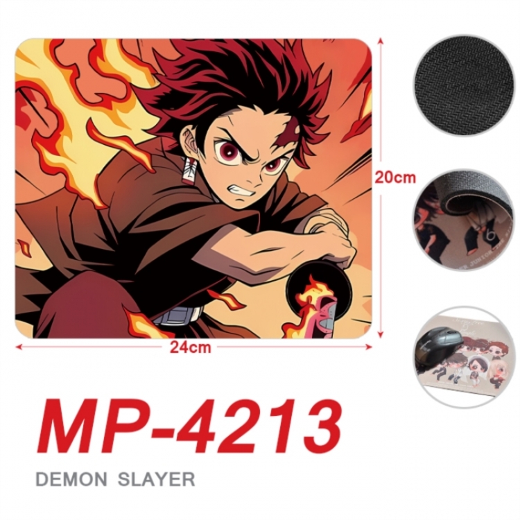 Demon Slayer Kimets Anime Full Color Printing Mouse Pad Unlocked 20X24cm price for 5 pcs