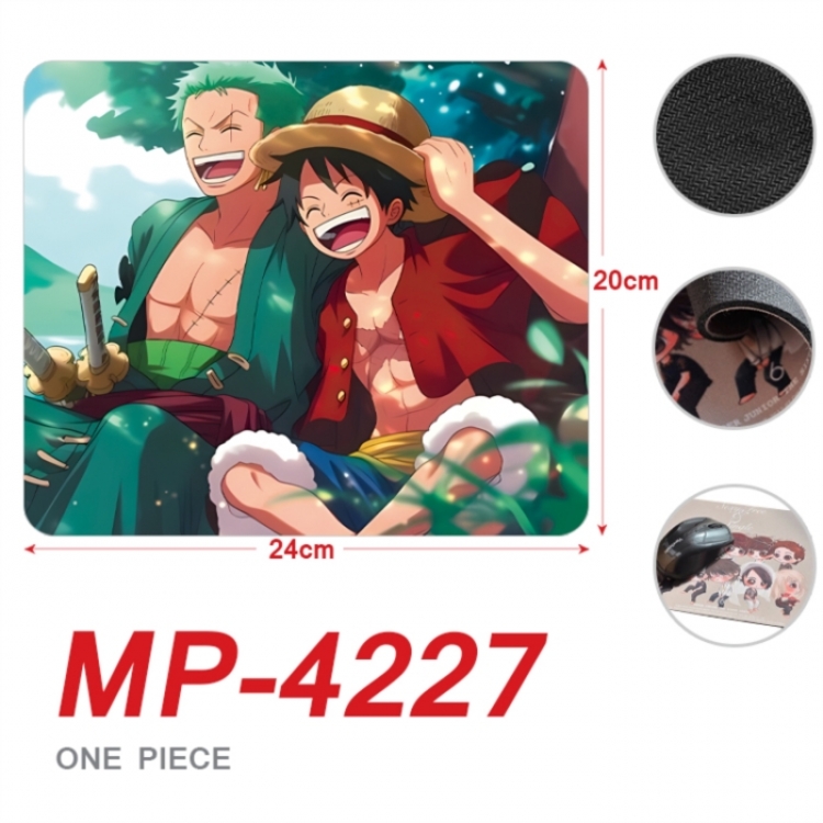 One Piece Anime Full Color Printing Mouse Pad Unlocked 20X24cm price for 5 pcs