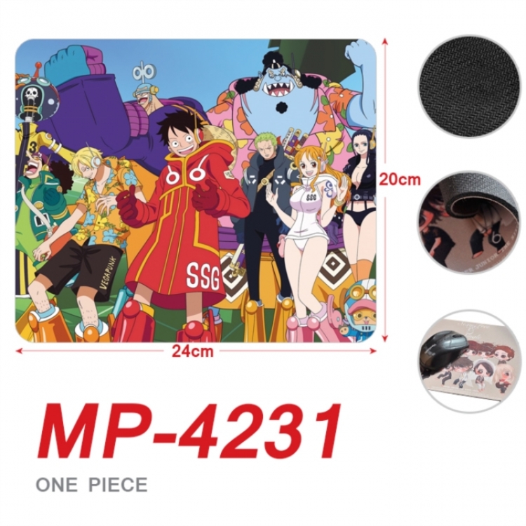 One Piece Anime Full Color Printing Mouse Pad Unlocked 20X24cm price for 5 pcs