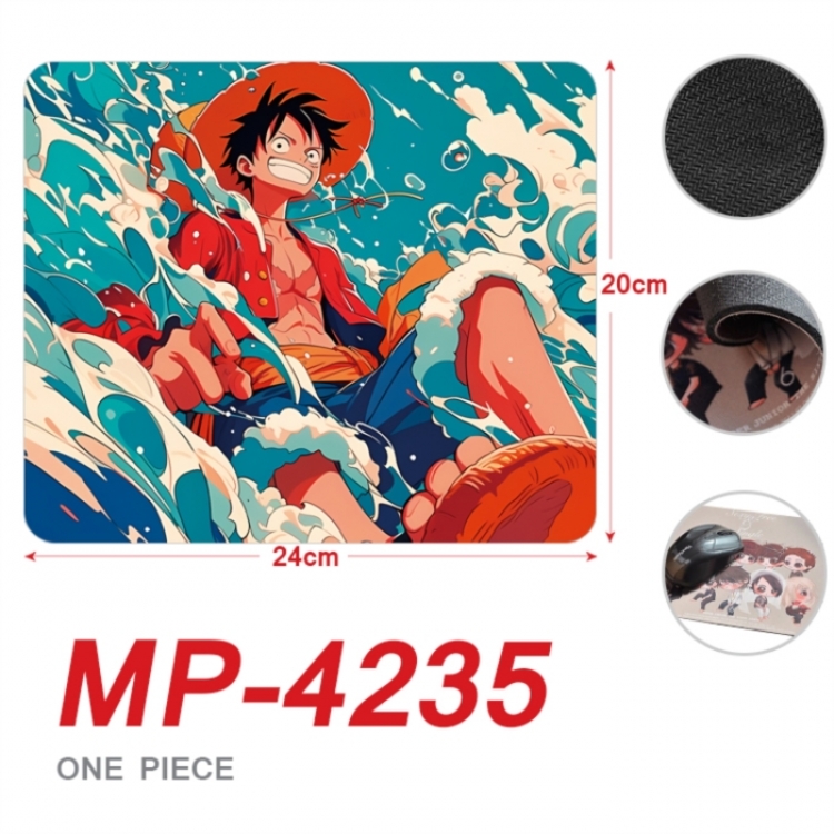 One Piece Anime Full Color Printing Mouse Pad Unlocked 20X24cm price for 5 pcs