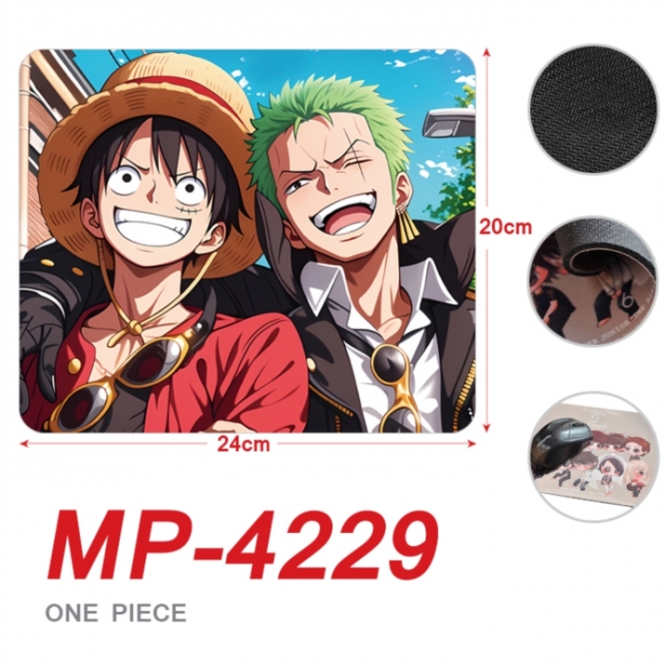 One Piece Anime Full Color Printing Mouse Pad Unlocked 20X24cm price for 5 pcs