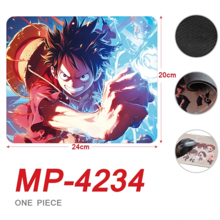 One Piece Anime Full Color Printing Mouse Pad Unlocked 20X24cm price for 5 pcs