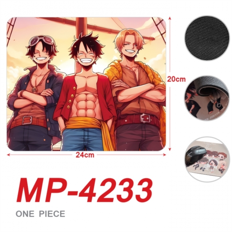 One Piece Anime Full Color Printing Mouse Pad Unlocked 20X24cm price for 5 pcs