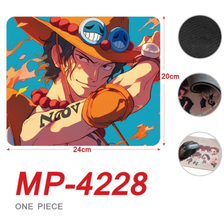 One Piece Anime Full Color Printing Mouse Pad Unlocked 20X24cm price for 5 pcs