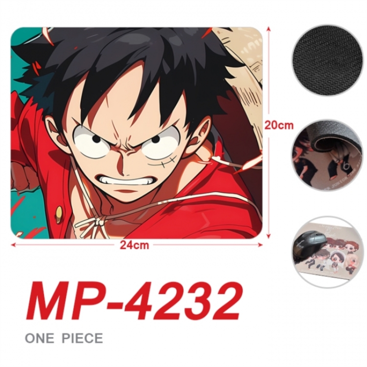 One Piece Anime Full Color Printing Mouse Pad Unlocked 20X24cm price for 5 pcs