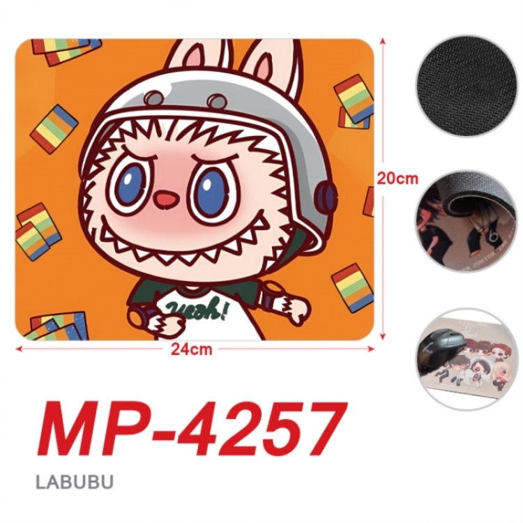 LABUBU Anime Full Color Printing Mouse Pad Unlocked 20X24cm price for 5 pcs