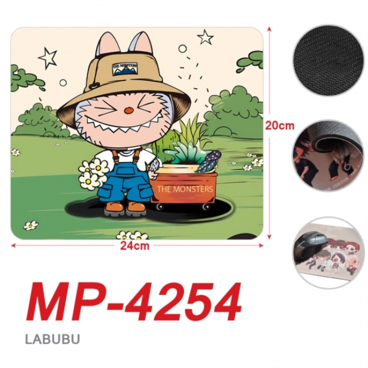 LABUBU Anime Full Color Printing Mouse Pad Unlocked 20X24cm price for 5 pcs