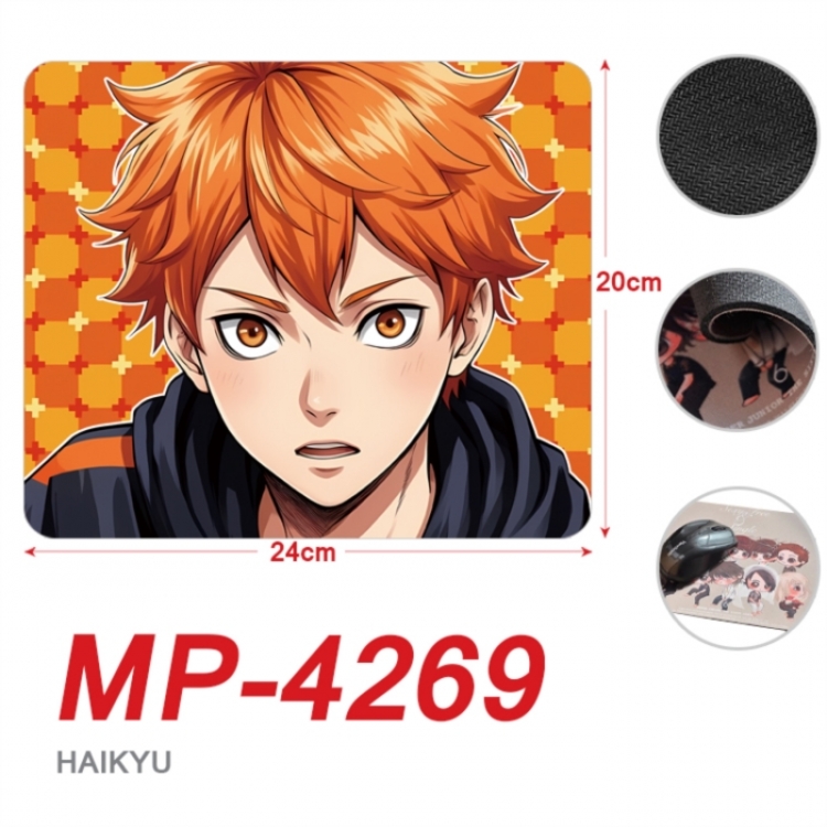 Haikyuu!! Anime Full Color Printing Mouse Pad Unlocked 20X24cm price for 5 pcs