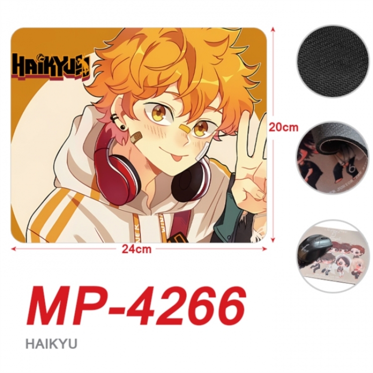 Haikyuu!! Anime Full Color Printing Mouse Pad Unlocked 20X24cm price for 5 pcs