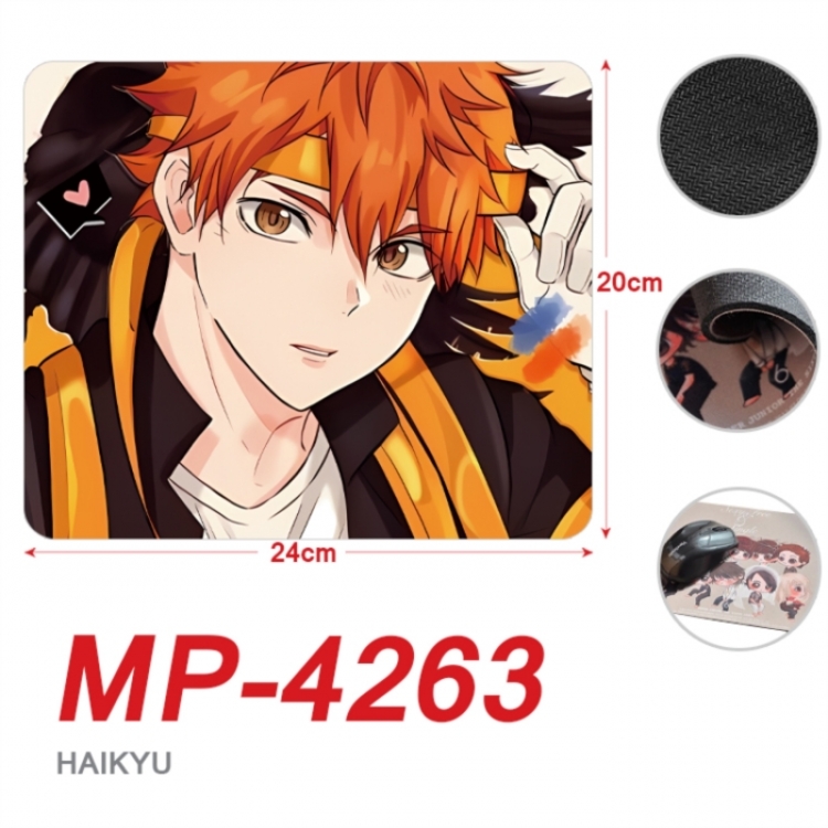 Haikyuu!! Anime Full Color Printing Mouse Pad Unlocked 20X24cm price for 5 pcs