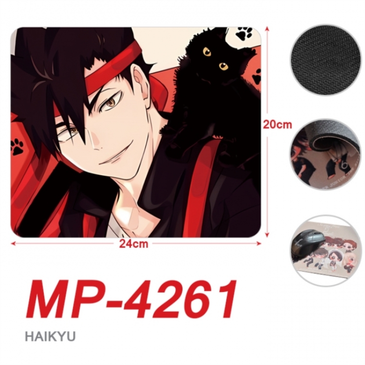 Haikyuu!! Anime Full Color Printing Mouse Pad Unlocked 20X24cm price for 5 pcs