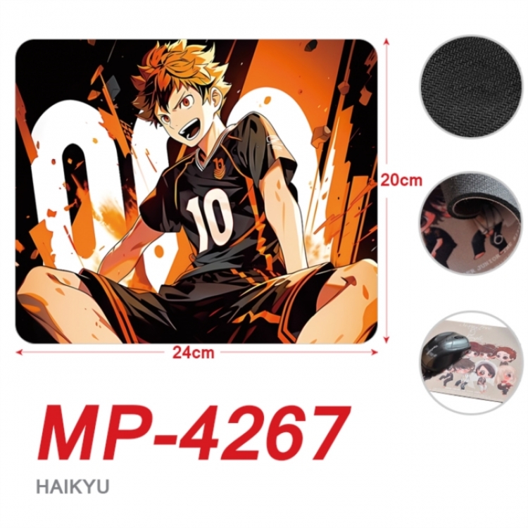 Haikyuu!! Anime Full Color Printing Mouse Pad Unlocked 20X24cm price for 5 pcs