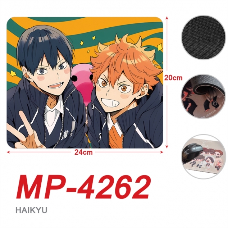 Haikyuu!! Anime Full Color Printing Mouse Pad Unlocked 20X24cm price for 5 pcs