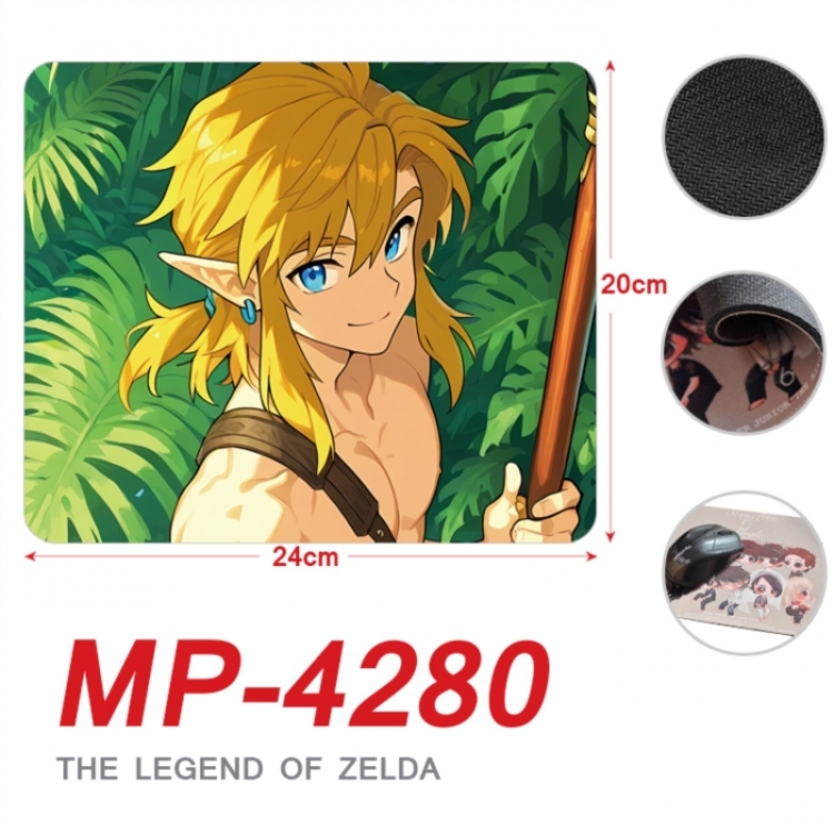 The Legend of Zelda Anime Full Color Printing Mouse Pad Unlocked 20X24cm price for 5 pcs