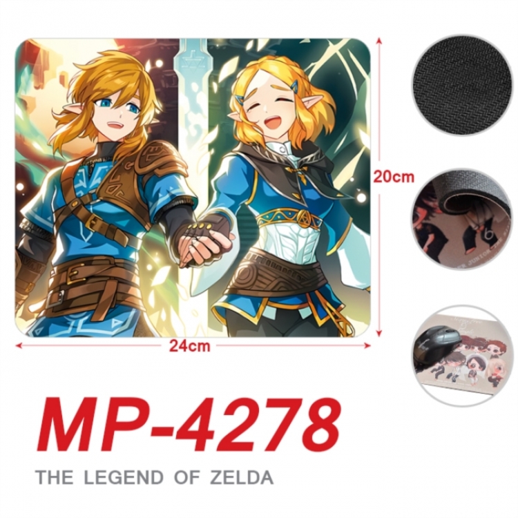 The Legend of Zelda Anime Full Color Printing Mouse Pad Unlocked 20X24cm price for 5 pcs