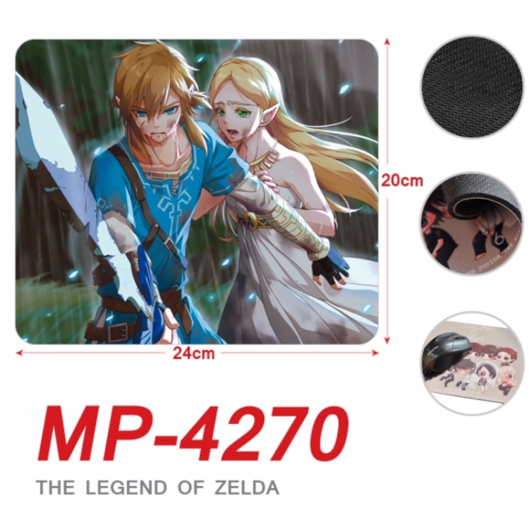 The Legend of Zelda Anime Full Color Printing Mouse Pad Unlocked 20X24cm price for 5 pcs