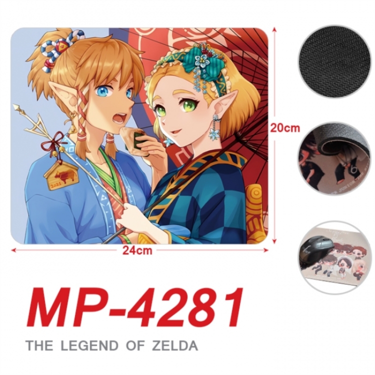 The Legend of Zelda Anime Full Color Printing Mouse Pad Unlocked 20X24cm price for 5 pcs