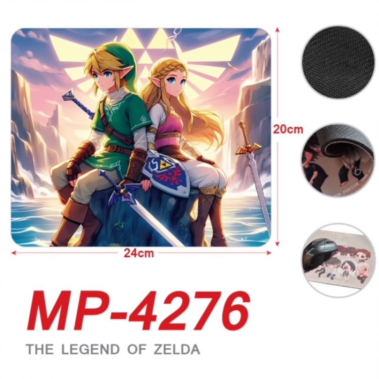 The Legend of Zelda Anime Full Color Printing Mouse Pad Unlocked 20X24cm price for 5 pcs