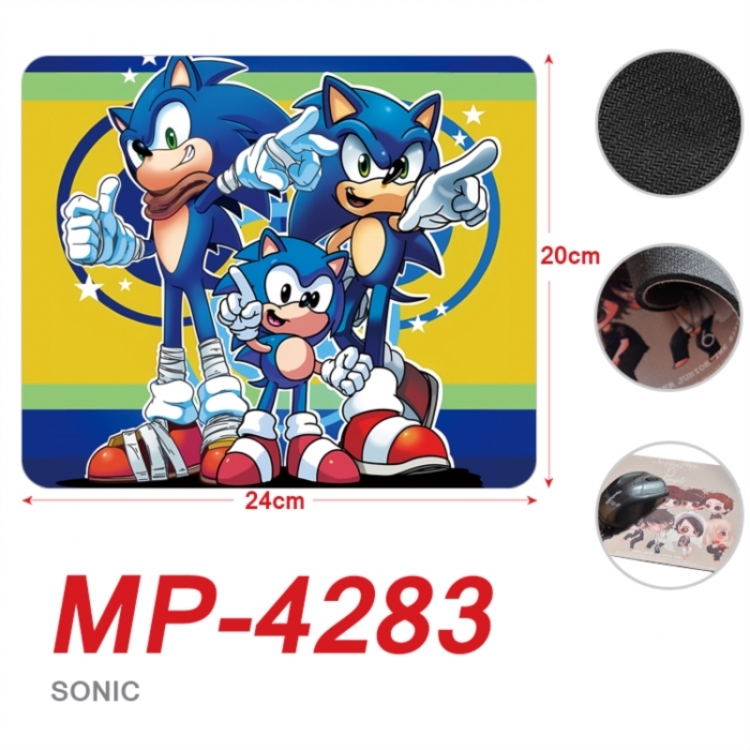 Sonic The Hedgehog Anime Full Color Printing Mouse Pad Unlocked 20X24cm price for 5 pcs