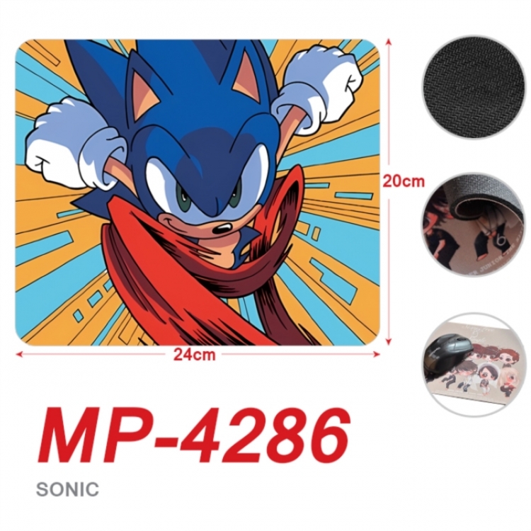 Sonic The Hedgehog Anime Full Color Printing Mouse Pad Unlocked 20X24cm price for 5 pcs