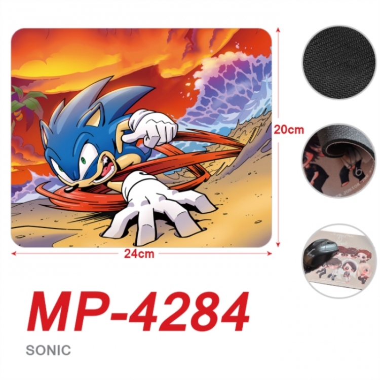 Sonic The Hedgehog Anime Full Color Printing Mouse Pad Unlocked 20X24cm price for 5 pcs