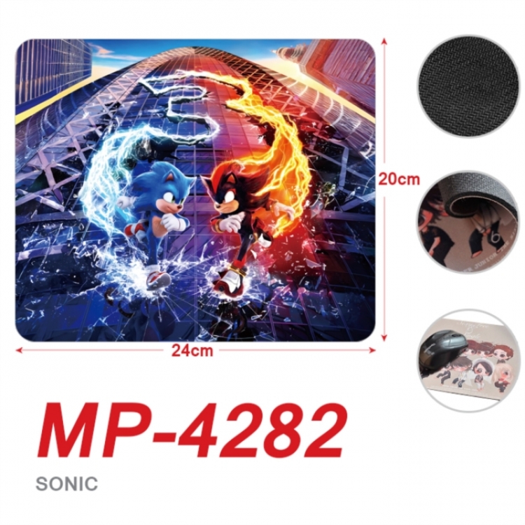 Sonic The Hedgehog Anime Full Color Printing Mouse Pad Unlocked 20X24cm price for 5 pcs