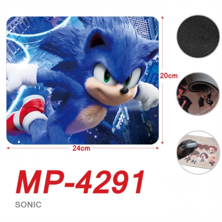 Sonic The Hedgehog Anime Full Color Printing Mouse Pad Unlocked 20X24cm price for 5 pcs
