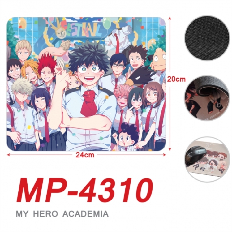 My Hero Academia Anime Full Color Printing Mouse Pad Unlocked 20X24cm price for 5 pcs