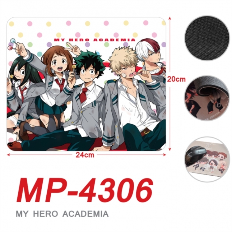My Hero Academia Anime Full Color Printing Mouse Pad Unlocked 20X24cm price for 5 pcs