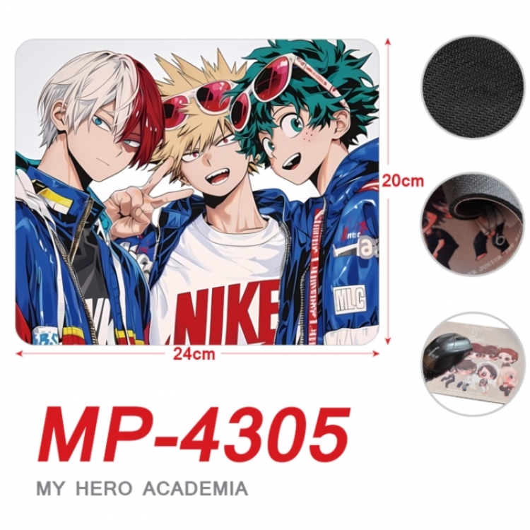 My Hero Academia Anime Full Color Printing Mouse Pad Unlocked 20X24cm price for 5 pcs