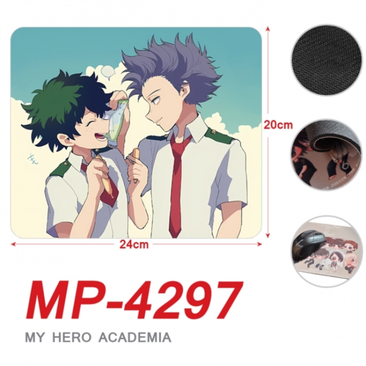 My Hero Academia Anime Full Color Printing Mouse Pad Unlocked 20X24cm price for 5 pcs