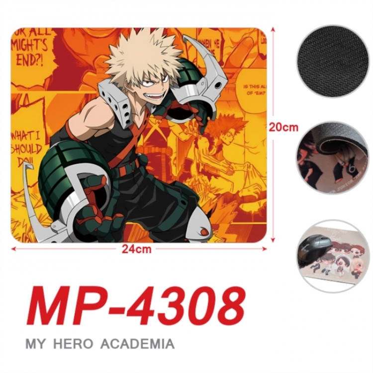 My Hero Academia Anime Full Color Printing Mouse Pad Unlocked 20X24cm price for 5 pcs